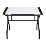 Studio Designs Folding Modern Top Adjustable Drafting Table Craft Table Drawing Desk Hobby Table Writing Desk Studio Desk, 35.25" W x 23.75" D, Black SD Studio Designs
