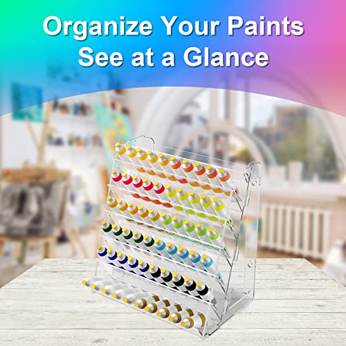Acrylic Paint Organizer Wall Mount, Paint Holderbfor Craft Hobby Paint Storage, Acrylic Paint Storage, Craft Paint Storage, Paint Rack for 2 oz Homakover
