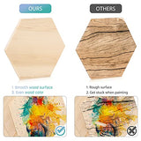 MAGICLULU 25pcs 9CM Unfinished Wood Hexagon Pieces Unfinished Wood Cutout Hexagon Shape Hexagon Blank Unfinished Wood Slices for Craft DIY Projects MAGICLULU