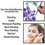 Miniature Painting Kit - (Set of 13) Fine Micro Detail Paint Brushes, Miniature Paint Brushes for Models, Face, Nail Art, Fantasy, Acrylic, ARTISTIK
