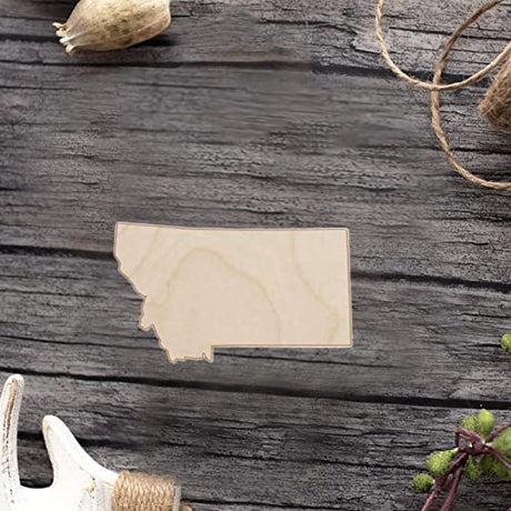 State Map of Montana Wood Craft,Unfinished Wooden Cutout Art,DIY Wood Sign, Inspirational Farmhouse Wall Plaque,Rustic Home Decor for Bedroom Living Arupkeer