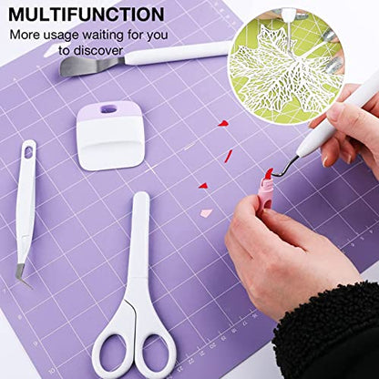 13 Pcs Vinyl Weeding Tools Stainless Steel Plotter Accessories HTV, Precision Carving Craft Hobby Knife Kit +1 Piece Storage Bag, Silhouettes,