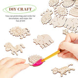 PRETYZOOM 100 Pcs Wooden Shapes Embellishments Animal Cutouts Wooden Shapes for Crafts Unfinished Wood Cutouts Animal for Crafts PRETYZOOM