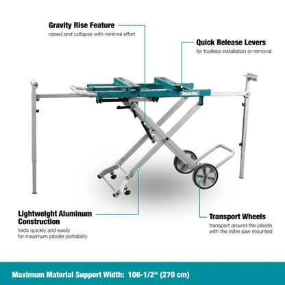 Makita WST05 Portable Rise Miter Saw Stand - WoodArtSupply