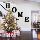 AOCEAN 12 inch Black Wood Letters Unfinished Wood Letters for Halloween Decorative Standing Letters Slices Sign Board Decoration for Craft Home Party AOCEAN