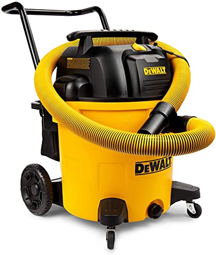 DEWALT 16 Gallon Poly Wet Dry Vacuum, 6.5 Peak HP 12 Amps Heavy Duty Vacuums, Cart Style Wet/Dry/Blower 3 in 1 Multifunction Shop Vacuum, Built-in - WoodArtSupply