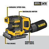 DEWALT 20V MAX* XR Palm Sander, Sheet, Variable Speed, 2-Ah Battery, 1/4-Inch (DCW200D1) DEWALT