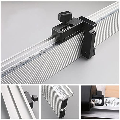 Miter Gauge Aluminium Profile Fence W/Track Stop Table Saw Router Miter Gauge Saw Assembly Ruler For Woodworking Tools