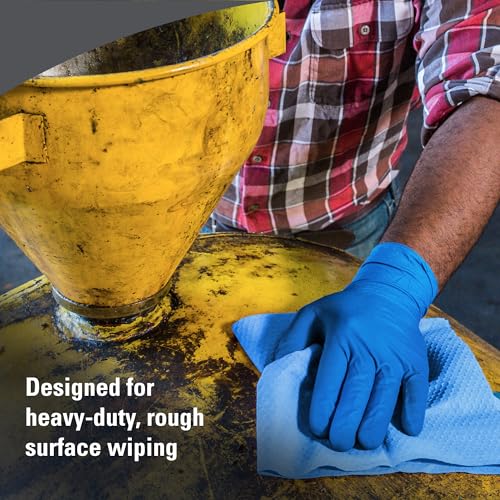 WypAll Power Clean X80 Heavy Duty Cloths (41043), Extended Use Cloths Jumbo Roll, Blue, 475 Sheets / Roll; 1 Roll / Case,8347 Wypall