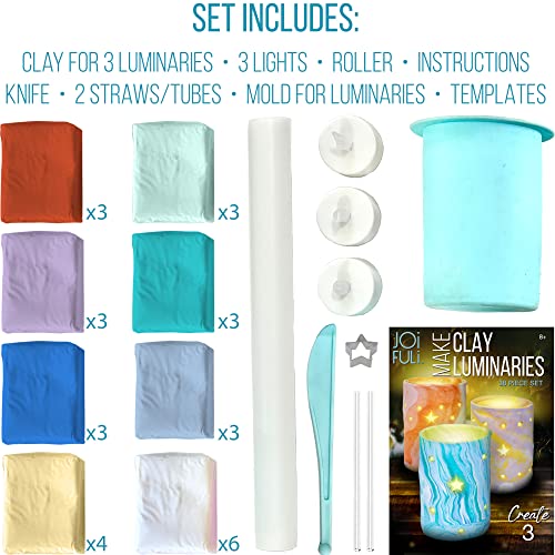 Hapinest Make Your Own Clay Luminaries Arts and Crafts Kit Gifts for Kids Girls and Boys Teens Ages 6 7 8 9 10 11 12 Years OL