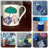 IRIS & OLIVIA 35 Acrylic Paint Pens, Double Premium Set Acrylic Paint Markers of Extra Fine and Medium Tip for Rock Painting, Ceramic, Plastic, IRIS & OLIVIA