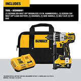 DEWALT 20V MAX XR Hammer Drill/Driver Combination Kit with Power Detect Tool Technology, 1/2 Inch, Battery and Charger Included (DCD998W1) DEWALT