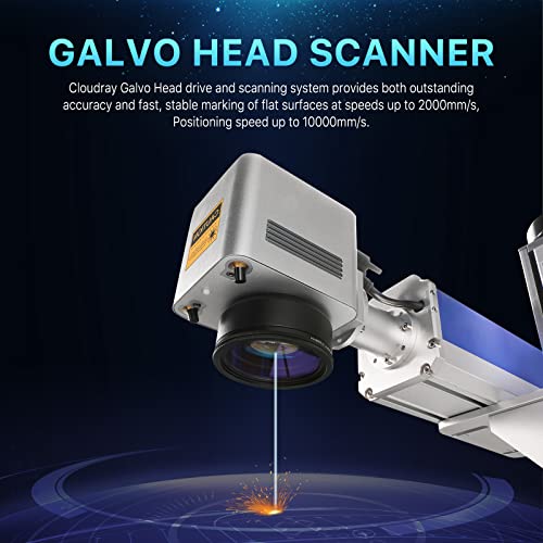 Cloudray 30W M7 Fiber Laser Engraver,LightBurn Compatible MOPA Laser Marking Machine with Red Dot Pointer, 6.9x6.9 Solid State Laser Marking Etching Cloudray