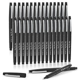 Lelix Felt Tip Pens, 30 Black Pens, 0.7mm Medium Point Felt Pens, Felt Tip Markers Pens for Journaling, Writing, Note Taking, Planner, Perfect for Lelix