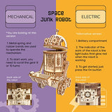 Wood Trick Space Junk Robot 3D Wooden Puzzles for Adults and Kids to Build - Rides up to 13 ft - 9.5x6.7 in - Model Kits for Adults - Engineering DIY Wood Trick