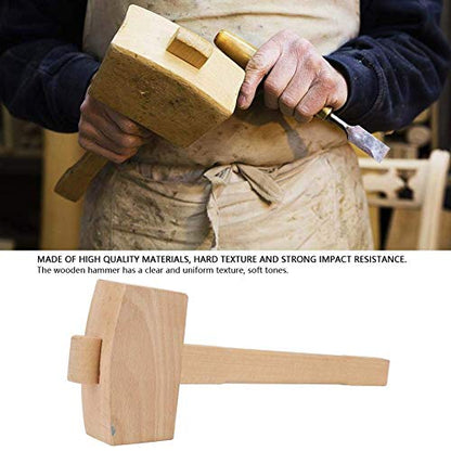Professional Carpenter Wooden Hammer Wood Tapping 100% Woodworking Tool with Angled Striking Face