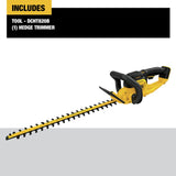 DEWALT 20V* MAX Cordless Hedge Trimmer, 22 Inches, Tool Only (DCHT820B), Battery Powered, Black/Yellow DEWALT
