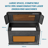 ATOMSTACK FB2 Laser Engraver Enclosure 30" X 29" X 17" with Exhaust Vent & Pipe, Fireproof Dustproof Foldable Protective Cover Odor Noise Reduction ATOMSTACK