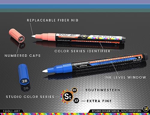 Scoobies Acrylic Markers Acrylic Waterproof Paint Art Marker Pen Set For  Rock Painting, Diy Craft Projects, Ceramic, Glass, Canvas, Mug, Metal,  Wood, Easter Egg Multicolour, 4 Cm, 3Y+