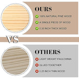 Dandat 72 Pcs Unfinished Wood Coasters 4" Round Wooden Coasters for Crafts Blank Coasters Bulk Thickness Wood Kit for Painting, DIY Coasters, Wood Dandat