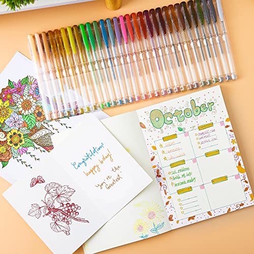 Shuttle Art 60 Pack Earth Tone Gel Pens, 30 Brown Earth Tone Gel Pens with 30 Refills for Adults Coloring Books Journaling Drawing Nature, Shuttle Art