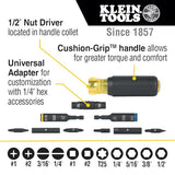 Klein Tools 32500HD Multi-Bit Screwdriver / Nut Driver, Impact Rated 11-in-1 Tool with Phillips, Slotted, Square and Torx Tips Klein Tools
