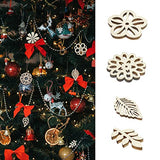 Micro Traders 100PCS Flower & Leaf Shapes Wooden Slices Wooden Embellishments Decorative Wood Chips Ornaments for DIY Scrapbooking Card Making Crafts Micro Traders