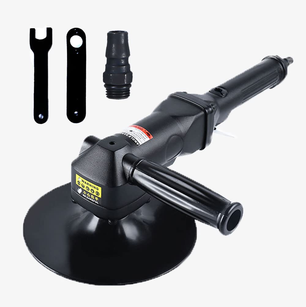 7-Inch Pneumatic Sander Heavy Duty Wet Air Sander/Polisher,Lightweight at 5.47 lbs,Adjustable Speed Up to 4500rpm Pneumatic Polisher Hand Sanding YPCOO