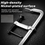 SHALL 4-Pack Bar Clamps Set, 12-Inch Light-duty Drop Forged Steel Bar Clamps, Steel F Clamps with Max 450Lbs Load Limit for Welding, Woodworking, SHALL