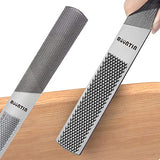 Wood Rasp 2 Packs with Premium Grade High Carbon Hand File and Round Rasp, Half Round Flat & Needle Files. Best Wood Rasp Set for Sharping Wood and Roontin