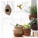 SUPVOX Straw Bird Nest Bird House Unfinished Birdhouses Bird Bed Gardening Birds Nest Large Bird Feeders Handmade Birds Woven Bird Hut Plant SUPVOX