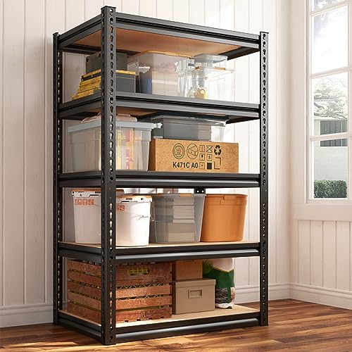 Heavy Duty 72" REIBII Garage Shelving Unit - 2000LBS Adjustable 5 Tier Storage Solution - WoodArtSupply