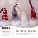 MAGICLULU 1 Set Gnome Beards Handmade Dwarf Beard with Wooden Balls Christmas Fluffy Fuzzy Craft Beards for Home Party Decor MAGICLULU
