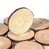 Lemonfilter Natural Wood Slices 8 Pcs 6.3-6.7 Inches Craft Wood Kit Wooden Circles Unfinished Log Wooden Rounds for Arts Crafts Wedding Christmas DIY Lemonfilter