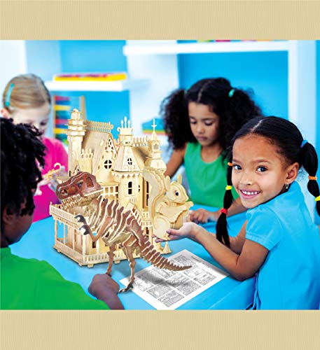 Puzzled Tyrannosaurus Wooden 3D Puzzle Construction Kit