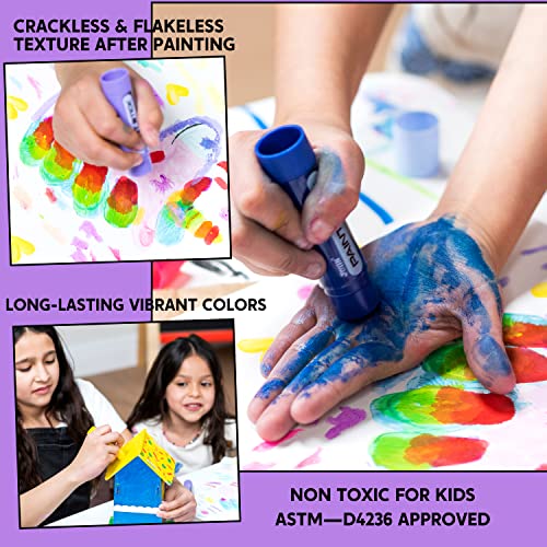 JOYIN 36PCS Assorted Washable Tempera Paint Sticks, Quick Drying and No Mess Paint Sticks for Arts and Crafts Project, Art Easter Gifts for your Kids - WoodArtSupply