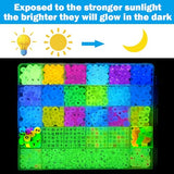 DULEFUN Glow Beads Bracelet Making Kit, Glow in The Dark Pony Beads Letter Beads Heart Beads for Bracelets Jewelry Making Luminous Plastic Glow Beads DULEFUN