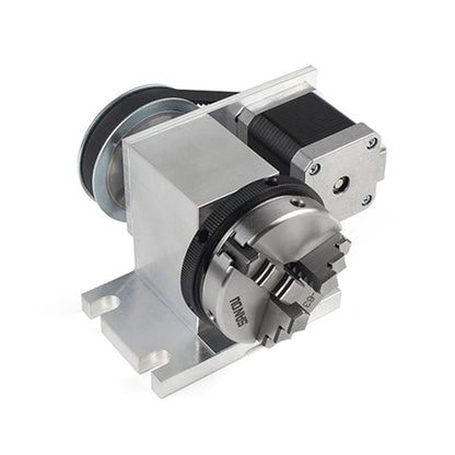 CNC Milling Machine Rotational Axis CNC Router Rotary Table Rotary a axis 4th Axis 65mm 3 Jaw Chuck Dividing Head w/ Nema17 stepper motor w/ 54mm - WoodArtSupply