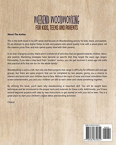 Weekend Woodworking For Kids, Teens and Parents: A Beginner’s Guide with 20 DIY Projects for Digital Detox and Family Bonding (DIY Series) WoodArtSupply