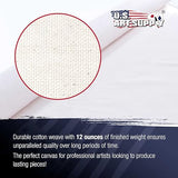 U.S. Art Supply 63" Wide x 2 Yards (6 Feet) Long Unstretched Canvas Roll - 100% Cotton, 12-Ounce Triple Primed Gesso, Acid-Free - Pro Artist Quality, U.S. Art Supply