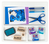 IRIS USA 6-Tier Scrapbook Storage Cart with Organizer Top for Papers, Vinyl, Office, Art and Crafting Supplies, White with 6 Clear Scrapbook Cases IRIS