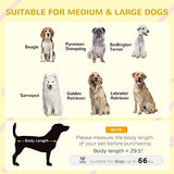 PawHut Wooden Dog House Outdoor with Porch, Cabin Style Raised Dog Shelter with Asphalt Roof, Doors, and Shutter Window, for Medium Large Sized Dog, PawHut