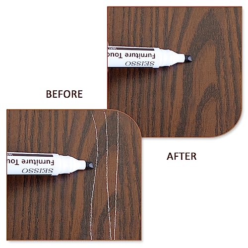 Wood Furniture Repair Kit - Set of 42 Hardwood Laminate Vinyl Floor Repair Kit Wood Fillers, Markers and Wax Sticks - Used for Cover Ups Scratches, SEISSO