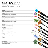 Majestic Royal & Langnickel Shader Artist Brush Set, 6-Piece Majestic