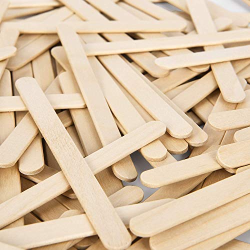Magicfly 1000pcs Popsicle Sticks, Natural Wooden Food Grade Craft Sticks, 4-1/2 Inch Great Bulk Ice Cream Sticks for Craft Project, Home Decoration Magicfly