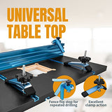 POWERTEC 71539 14"x24" Drill Press Table Set-Up Kit w/T Track Fence, Hold Down Clamps and Installation Hardware For 12” Drill Presses or Larger POWERTEC