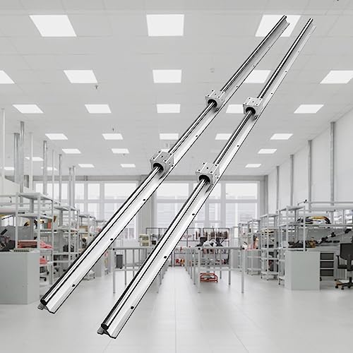 VEVOR Linear Guide Rail Set, SBR16 1500mm, 2 PCS 59 in/1500 mm SBR16 Guide Rails and 4 PCS SBR16UU Slide Blocks, Linear Rails and Bearings Kit for - WoodArtSupply