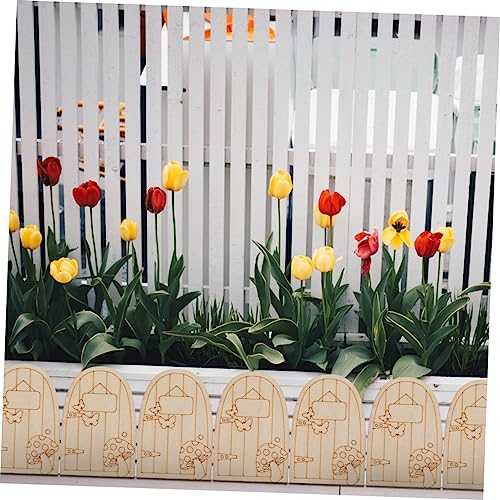 Yardwe 20pcs Fairy Gate Ornament Unfinished Fairy Door Garden Tree Statue Tree Door gnome Homes Garden Tree Sculptures gnome Home Tree kit Mini Door Yardwe