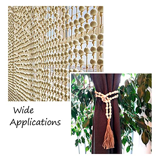 120pcs/Set Natural Wooden Beads Oval & Round Wood Beads Large Hole Beads Unfinished Round Wooden Loose Beads for Crafts DIY Jewelry Making, Home EEE ELECRELIVE