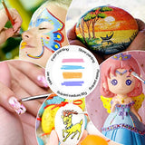 Bougimal 32 Pieces Paint Brush Set, Artist Series, Nylon Bristles with Round, Filbert, Flat, Fan, Angle, Fine Detail Brush, Suitable for Artists and Bougimal